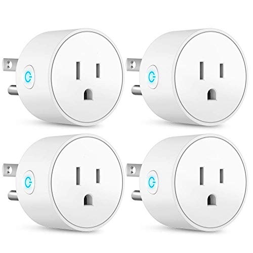 Get Special Price Smart Home Plug by Hashblue - Compatible With Alexa Google Home and IFTTT - Remotely Control Your Home (4 pieces) - Monitor Your Devices From Smart Life App - Download App on iPhone and Android