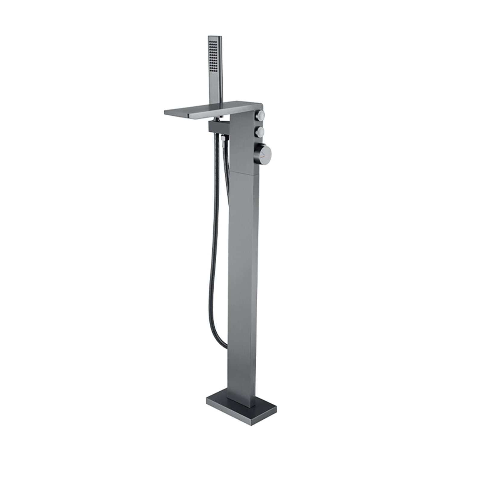 Bateria wannowo-prysznicowa wolnostojąca Bateria wannowa Bateria łazienkowa Bateria z zestawem natryskowym Pistolet Szary