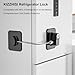 KIZZHISI Fridge Lock (2 Pack),Refrigerator Lock with Keys,for Fridge, Cabinet Locks, Drawers, Dishwasher, Toilet and Child Safety Cabinet Locks, 3M Adhesive No Drilling (Black)