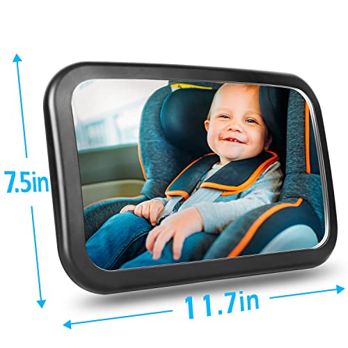 Srnede Baby Car Mirror Baby Rear Facing Seat Mirror For Infant Child With Wide Crystal Clear View Shatterproof #TOP3