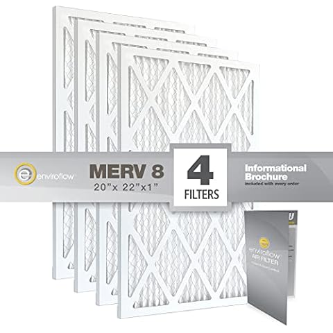 20X22X1 (19.75 x 21.75) Enviroflow Air Filter (MERV 8) (4 Pack) Cover