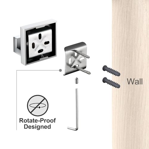 Juego de accesorios para baño de acero inoxidable con soporte para papel de WC 4