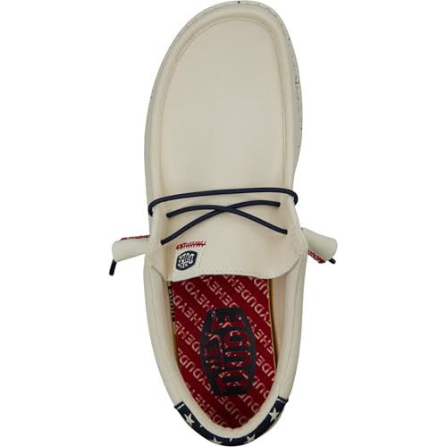 Image of HEYDUDE Wally Patriotic, Mens Shoes, Slip-on Loafers, Comfortable & Light-Weight
