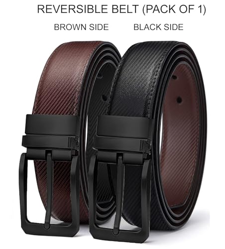 Image of ZORO Men's Vegan Leather Belt for Men, Formal /Casual,Black | Fit on up to 38 Inches