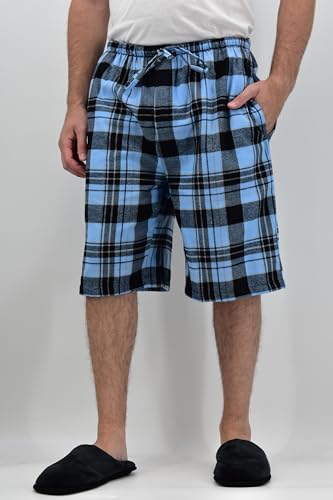 Image of Andrew Scott Men's Cotton Flannel Soft Woven Lounge PJ Shorts | Drawstring & Pockets | Multi Packs