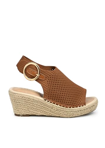 Image of CLOUDAIR Selina Women's Espadrille Wedge Sandals - Comfortable and Stylish Platform Slip On Sandals with Buckle Closure, Comfy Wedge Heels for Women, Fashion Summer Sandals