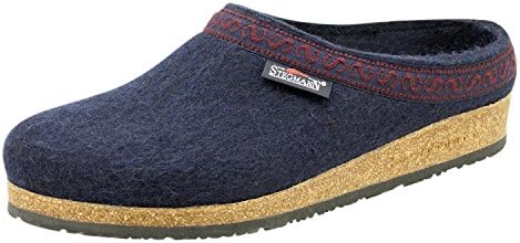Stegmann Men's Wool Felt Clog with Cork Sole,Navy,9.5 D(M) US