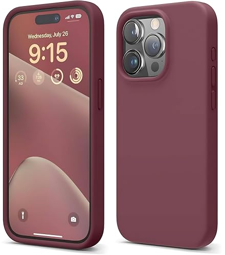 Image of Aa TrendX Silicon Case Cover Compatible with iPhone 13 Pro Max Case Cover | Slim Fit Silicone Back Case for iPhone 13 Pro Max /Camera Protection /Hard Edge /Premium Back Case Cover / (Burgundy)