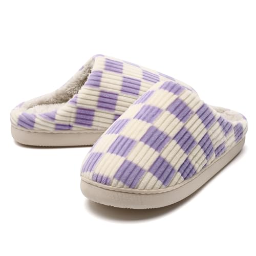 Image of Guyarns House Slippers for Women & Men - Fuzzy, Casual Indoor /Outdoor Shoes with Memory Foam & Faux Fur Lining
