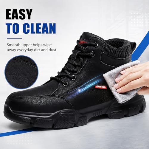 Image of Steel Toe Work Shoes for Men, Lightweight Safety Shoes with Puncture Resistant Midsole, Comfortable Protective Work Shoes for Warehouse Factory Light Construction