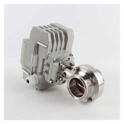 Elektromagnetisches Ventil Edelstahl 304 Sanitäres elektrisches Absperrventil,RegulierungstypO.D19-102mm Klemmverbindung Elektrowerkzeug Ventildeflator (Spezifikation:DN80) (Color : 89m)