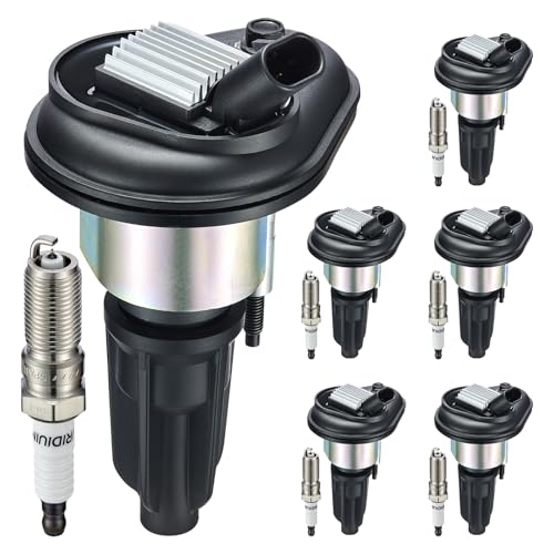 Image of Set of 6 Ignition Coil Pack UF303 and Spark Plugs 5019 Compatible with Isuzu i-370 Ascender Compatible with GMC Canyon Envoy, Bravada, Rainier, Colorado Trailiblazer, 2.8L 3.5L 4.2L
