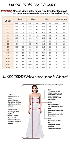 LIKESEEDD Vestidos de dama de honra de cetim com fenda decote em V alças finas franzido longo vestid