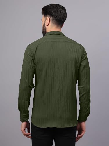 Image of FILO HEVIS Men's Casual Button Down Popcorn Shirts Stylish Long Sleeve Linen Textured Beach Summer Shirt