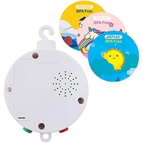 FITNATE Baby Musical Mobile,Battery-Operated Baby Bedding Musical Mobile Plays Twelve Tunes Cover