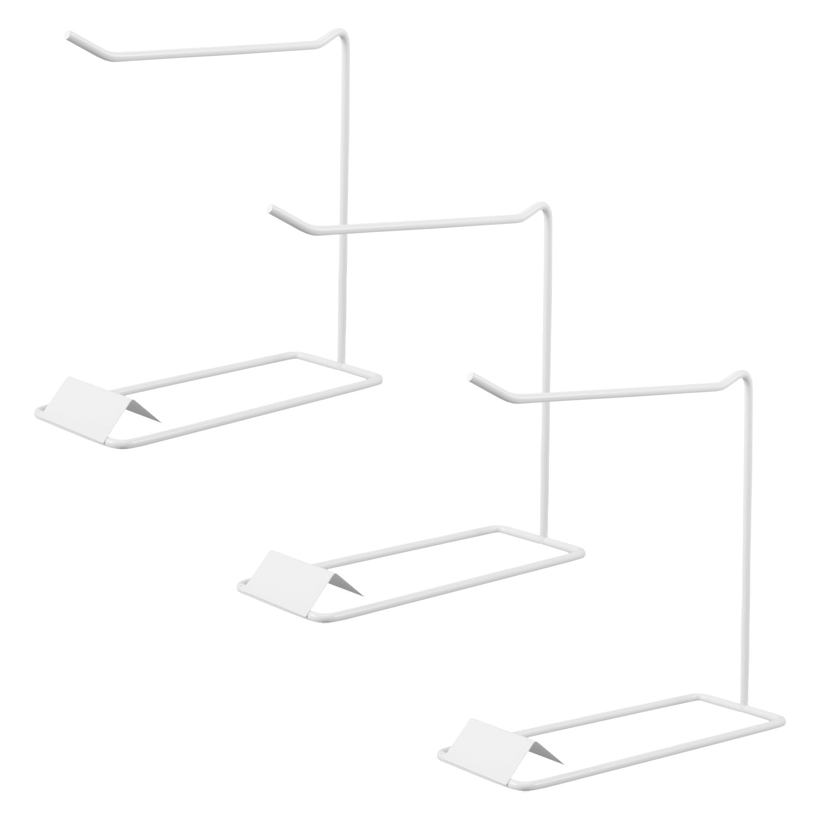 3 espositori per unghie: supporto in metallo per cartella colori smalto - porta campioni di smalto gel - organizer in ferro per gioielli, collane e bracciali, colore bianco