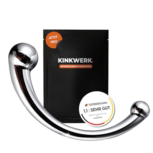 KINKWERK G-Punkt- & Prostatamassage-Metallstab | Edles Design & präzise Stimulation | Hochwertiger Edelstahl | Intensives Massage-Spielzeug für Frauen, Männer & Paare (510 g)