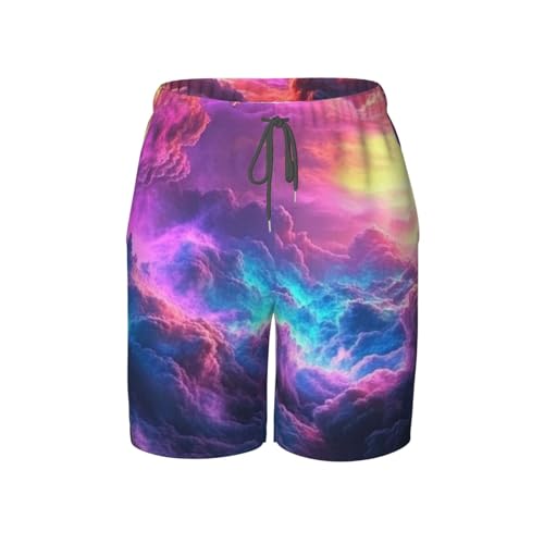 7-20t Mountain-Gold Print Teen Boys Swim Trunks Quick Dry Swimwear Bathing Suit for Big Boys Beach Swim Boards Shorts2