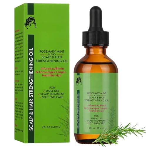 BUTBU Rosemary Oil for Hair 60ml, Rosmarinöl Haare, Hair oil Für Stimuliert Haarwachstum, Haaröl Wachstum, hair growth oil für Die Reparatur Von Trockenem, Geschädigtem Haar Und Schuppen Lindern