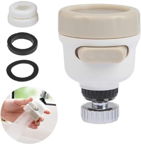 Image of 360 Swivel Water Flexible Kitchen Tap Head Movable Sink Faucet 360 Rotatable ABS Sprayer Removable Anti-Splash Adjustable Filter Nozzle Swivel Water Saving Aerator 3 Modes Kitchen tap Shivay Camp