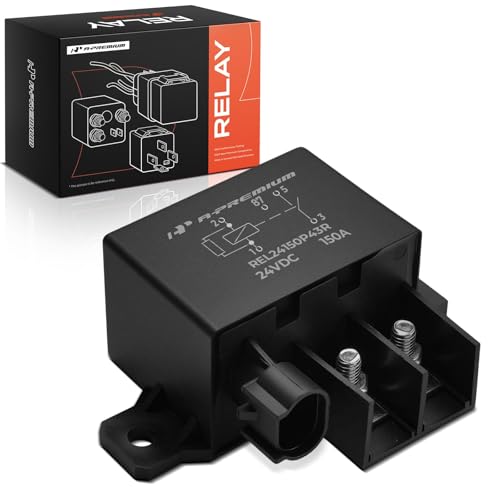 Relais SPST 24V 150A 4 broches avec support et résistance pour camion et bateau