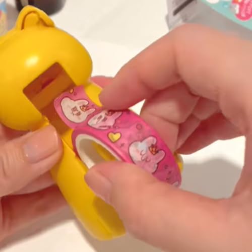 Image of Japan Quality Cute Yellow Sitting Dog Masking Tape Cutter and Dispenser for 15mm