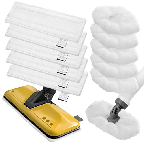 Navaris Funda de Repuesto para Vaporeta - Juego de paños de microfibra compatible con Kärcher EasyFix SC series 2 a 5 - Almohadillas Microfibra para Vaporizadora de suelo y de mano
