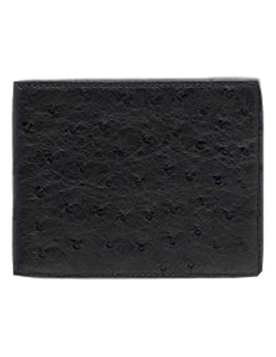 Full Quill Ostrich Mens Wallet Black