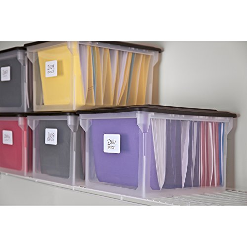 Sterilite File Box Clear Base With Black Lid #TOP2