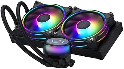 Cooler Master MasterLiquid ML240 Illusion Refrigeración Líquida AIO para CPU - Bomba 3ª Generación, 2 Ventiladores ARGB Halo 120mm, Radiador 240mm - Compatible AMD & Intel, Ordenador de escritorio