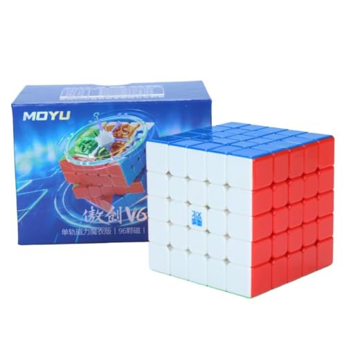 Image of MoYu AoChuang 5x5 V6 Single-Track Magnetic Speed Cube (60.5mm) | UV Coated Glossy Puzzle with Dragon Scale Design | Top-Tier Smooth & Stable 5x5 for Speedcubing