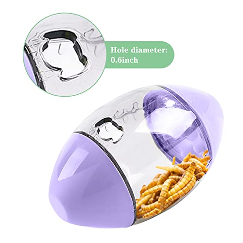 Ali2 Lizard Feeder Toys Bearded Dragon Enrichment Toys Reptile Interactive Rugby Shape Toys For Bearded Dragon, Lizard, Gecko And Small Animals #TOP3