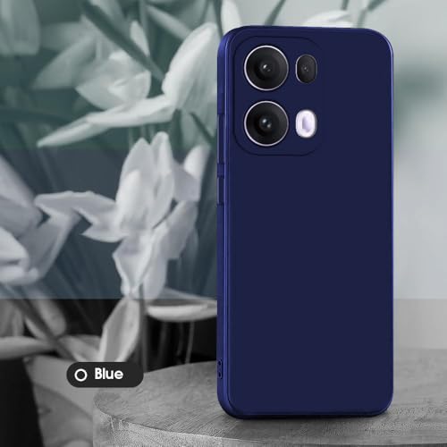 Image of Back Cover for Oppo Reno13 Pro 5G | Full Camera Protection | Premium Liquid Silicon Case | Flexible Bumper Case for Oppo Reno13 Pro 5G (Dark Blue)