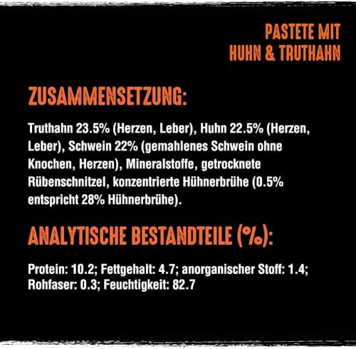 CRAVE Hund Schale Pastete mit Huhn und Truthahn 3 x 7 x 150g