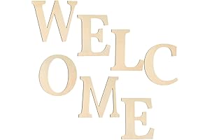 Rustic Wooden Welcome Letters for Warm Greetings