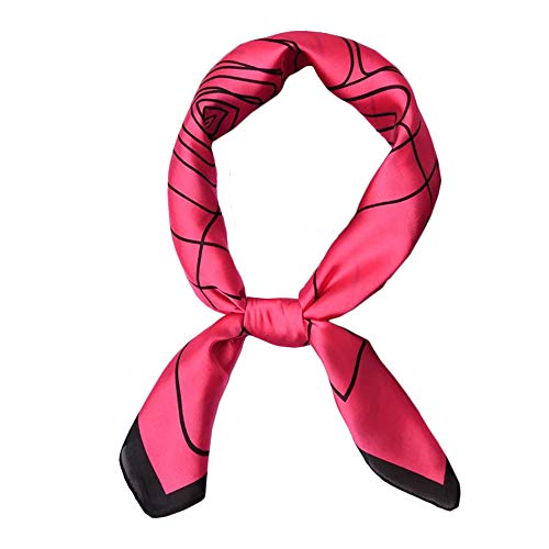 HIDOUYAL 70x70cm Bandana Patchwork Schal Halstuch Kopftuch Tasche Dekoration Scarf mit Stern Muster (Linie-Rosa) Cover