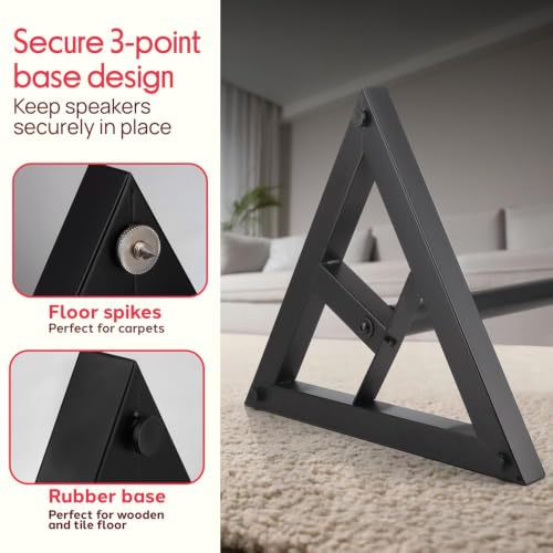 Trípode universal para altavoces que soporta 40 kg con base triangular antideslizante 4