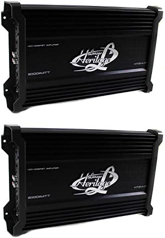 LANZAR 2000W 4 Channel Car Digital Amplifier Power Amp Stereo MOSFET (2 Pack)