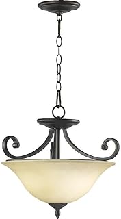 Quorum 2854-18-86 Traditional Three Light Dual Mount from Bryant Collection in Bronze/Dark Finish,
