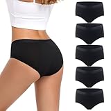 CuLtp 5pcs Bragas Menstruales Mujer, Bragas Menstruales Flujo Abundante, Ropa Interior Menstrual Cintura Media, Bragas Postparto AlgodóN Puro, Bragas Incontinencia Mujer Lavables