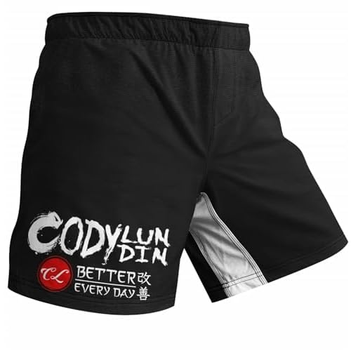 Red Plume Men’s Training Boxing Shorts MMA BJJ Trunks Comfortable Kickboxing Fight Wear for Grappling Fitness Muay Thai No Gi