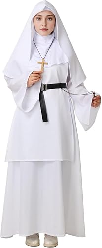 Miniatura 2 de BPURB Disfraz de monja para mujer para fiesta de Halloween