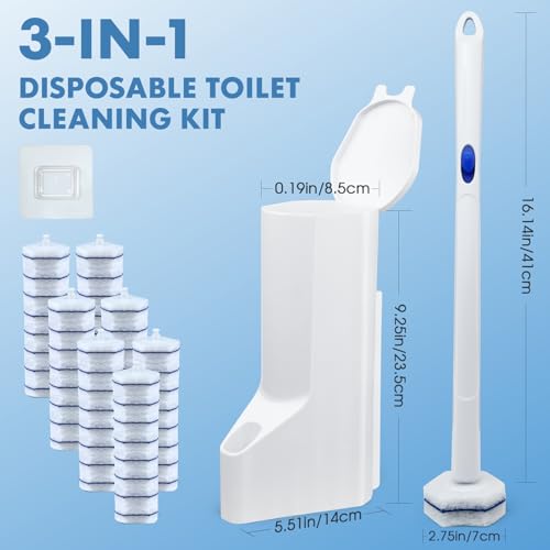 Image of Compatible with Clorox Toilet Wand - Disposable Toilet Brush Head Refills (40 Count)