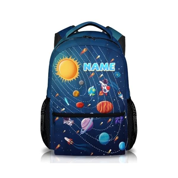 Custom-Kids-School-Backpack-for-Preschool-Cute-Solar-System-Planet-Bookbag-for-Boys-Personalized-17-Large-Capacity-Galaxy-Blue-Lightweight-Schoolbag-for-Children PAKKITOP Custom Kids School Backpack for Preschool - Cute Solar System Planet Bookbag for Boys - Personalized 17" Large Capacity Galaxy Blue Lightweight Schoolbag for Children