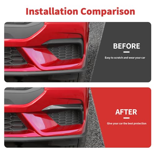 Image of Front Bar Grill Grille Inserts Cover Trims Kit Compatible with Ford Mustang 2024+ Exterior Accessories (Black Carbon Fiber)