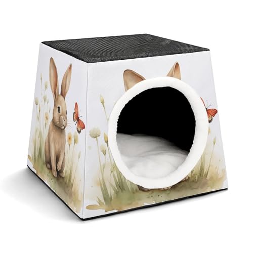 Nichoir capsule spatiale pour lapin et chat de petite taille