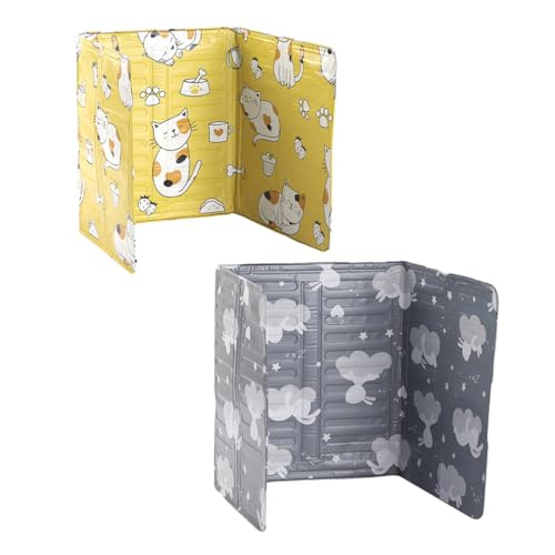 NIYANGLE 2 Piezas Protectores Antisalpicaduras Aceite Cocina Placas Aluminio para Fogones Gas Portátil Aislantes y Fáciles Limpiar con Diseño Práctico para Mantener Cocina Limpia
