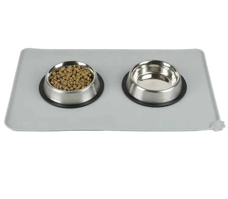 Silikon-Futtermatte Für Hunde & Katzen – Wasserdicht, Leicht Zu Reinigen, Mit 1,3 Cm Hohem Rand, Größe L