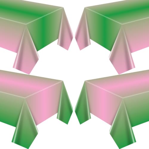 APUXXJUPA 4 Pcs Witch Table Cloth - Pink and Green Tablecloth Pastel Table Cloth Witch Party Decorations for Magical Themed Birthday Party Decor Supplies