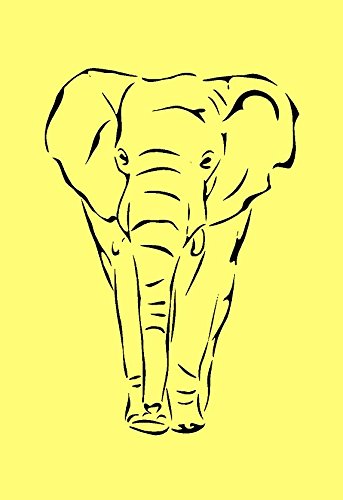 A5 / A4 / A3 Stencil Elephant, Mylar Stencil, 125/190 Micron Reusable Mylar (194) (A3 125 Micron)